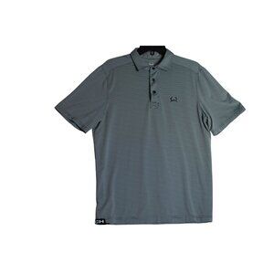 Cinch Black White Stretch Breathable Performance Golf Polo Shirt Mens Small